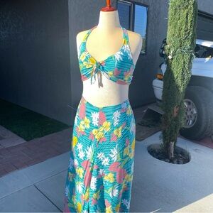 Hawaiian 2 piece set top and pants set
